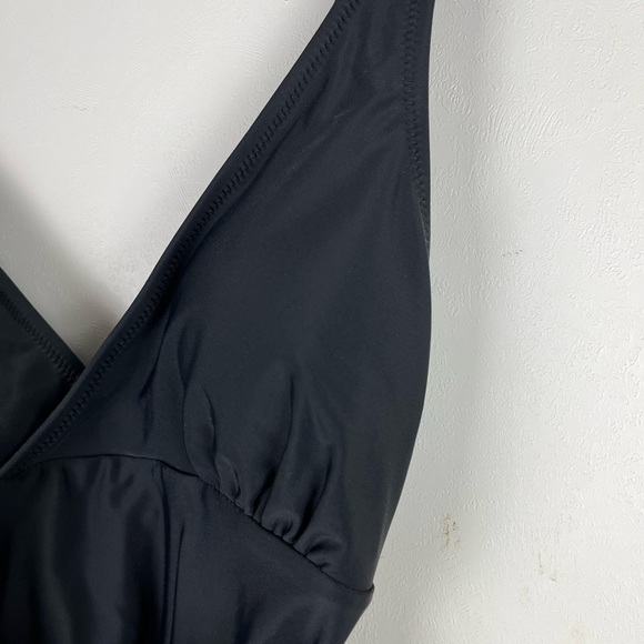 Cupshe Black One Piece Swimsuit Cheeky Swimwear Womens Medium NWT Argyle Tie - Picture 8 of 12